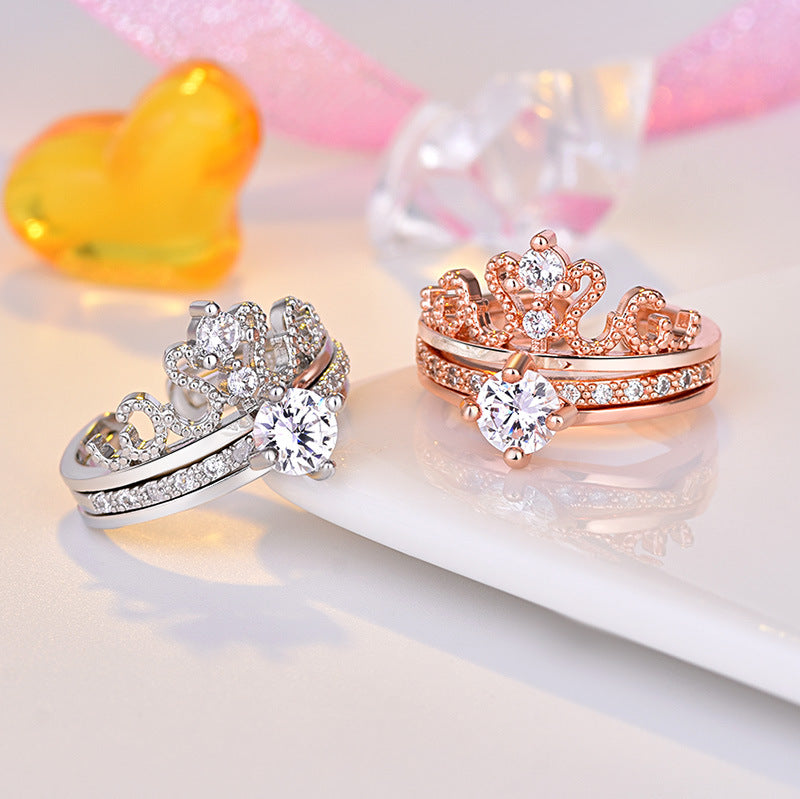 Detachable two-piece crown ring