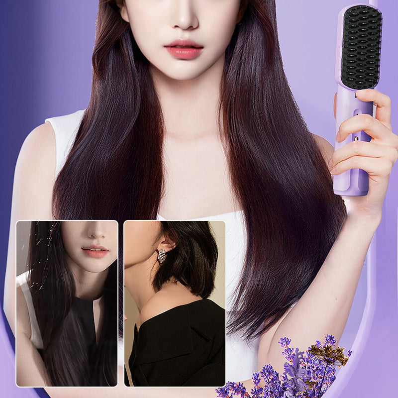 [Negative Ions Do Not Hurt Hair] Portable Mini Hair Straightening Comb