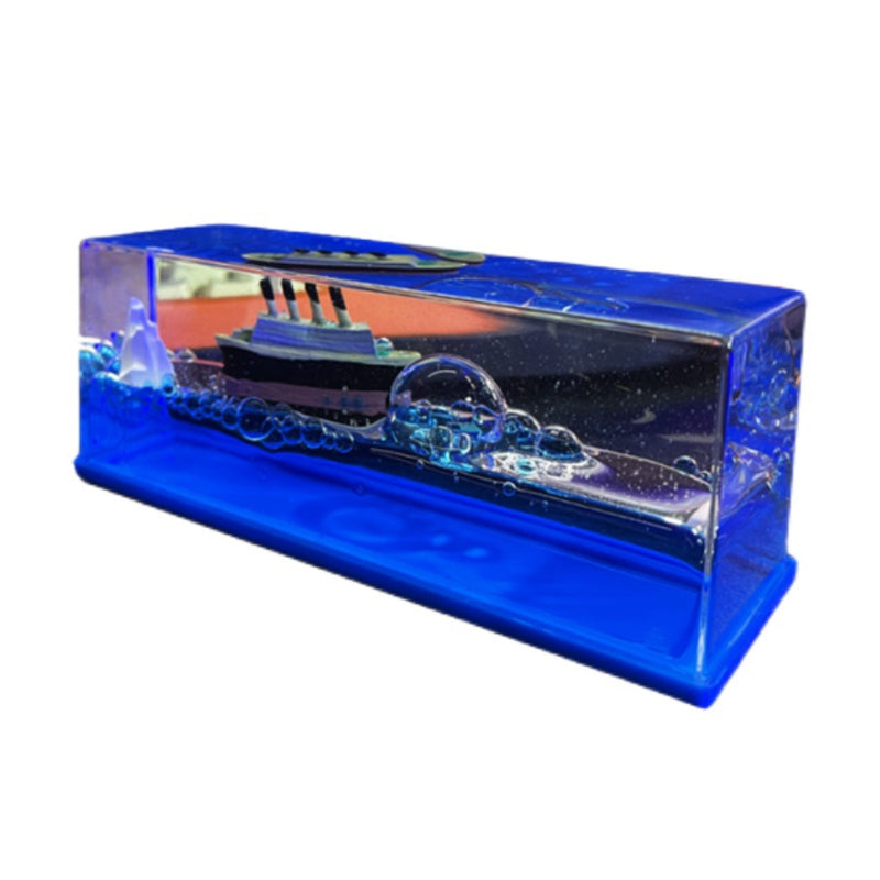 Cruise Ship Fluid Drift Bottle Desktop Ornament