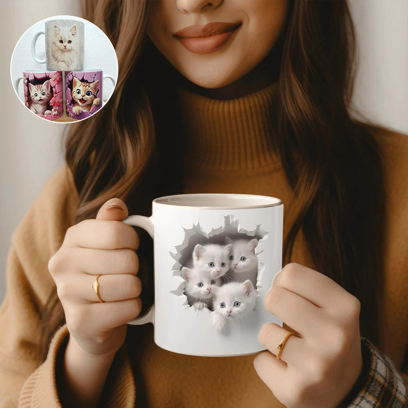 3D Print Kittens Hole In A Wall Mug