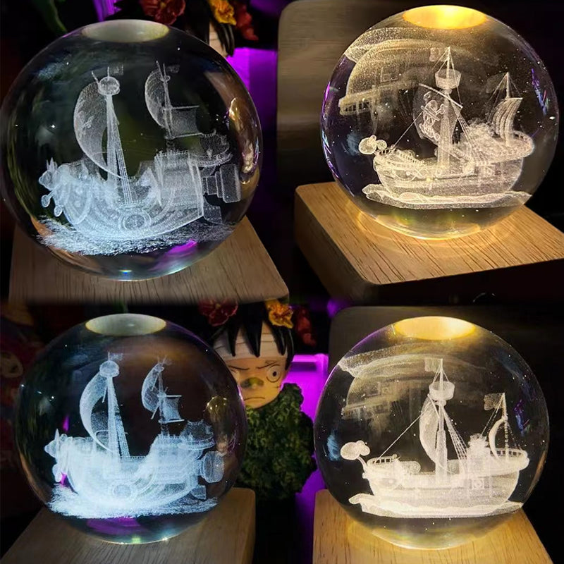 Crystal Ball Night Light Creative DIY Rechargeable Lighting Night Light