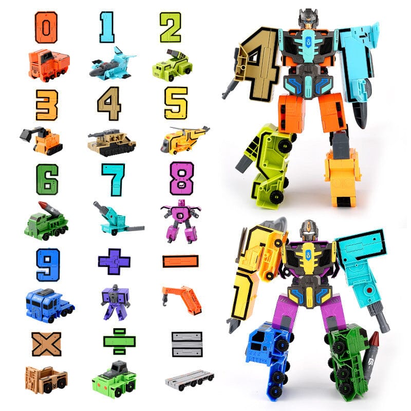 Toy Deformation Number Transform Robot gyerekeknek