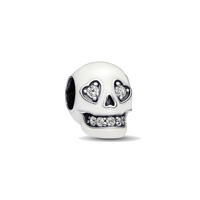 Glow-in-the-dark Sparkling Skull Charm