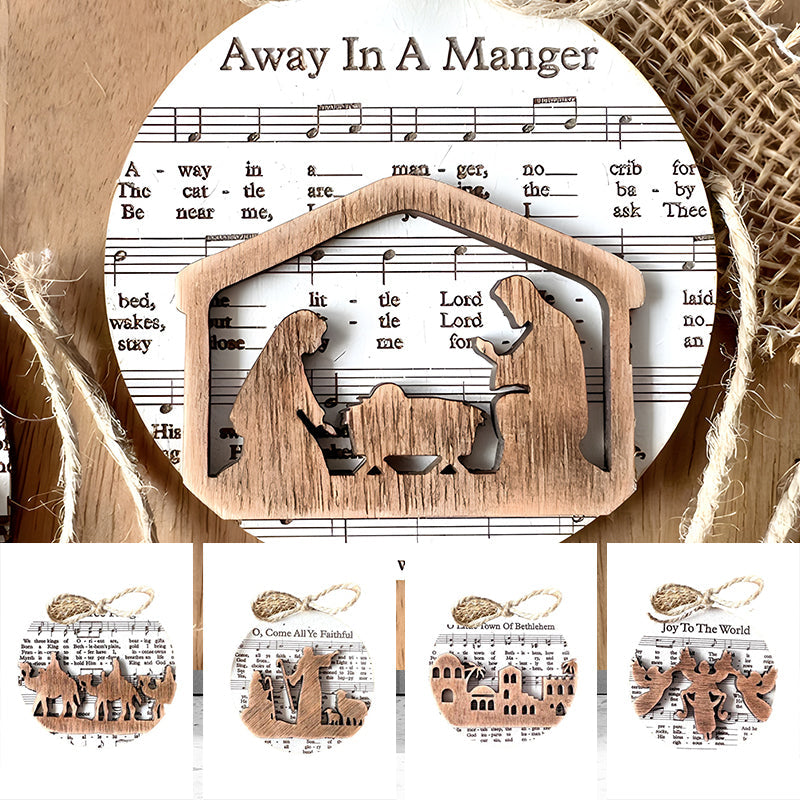 Music Sheet Nativity Ornament