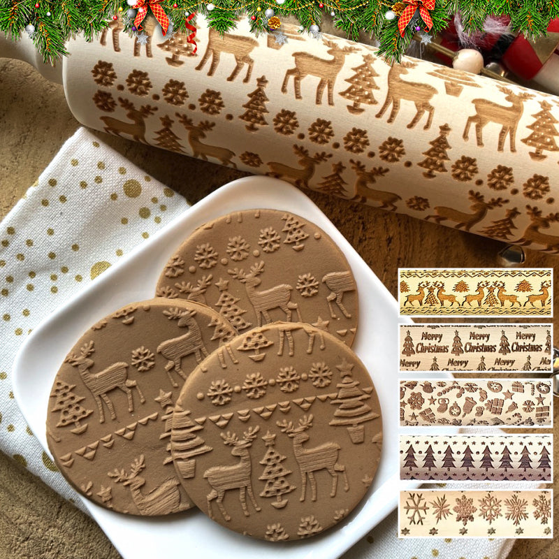 Christmas Wooden Rolling Pins